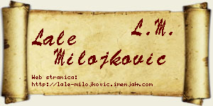 Lale Milojković vizit kartica